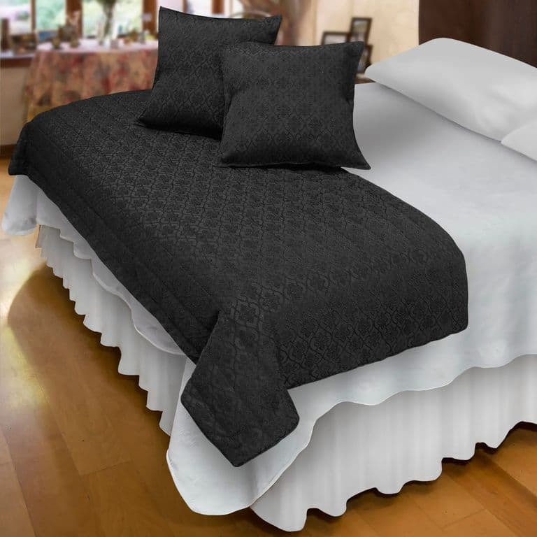 Piecera Con Fundas Alcazar Black Reversible Negro 1 PLAZA