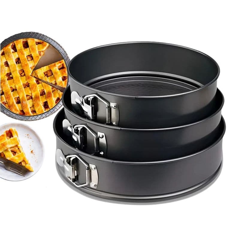 Set 3 Moldes Redondos Reposteria Torta Antiadherente