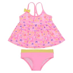Traje de Bano Bebe Nina Tankini UV 30 Rosado - Rosa Rosa 12-18 MESES