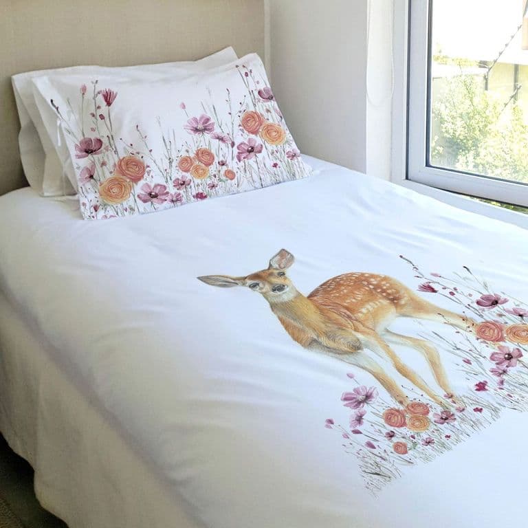 Cubreplumon Kids 1,5 Plazas Bambi Florcitas