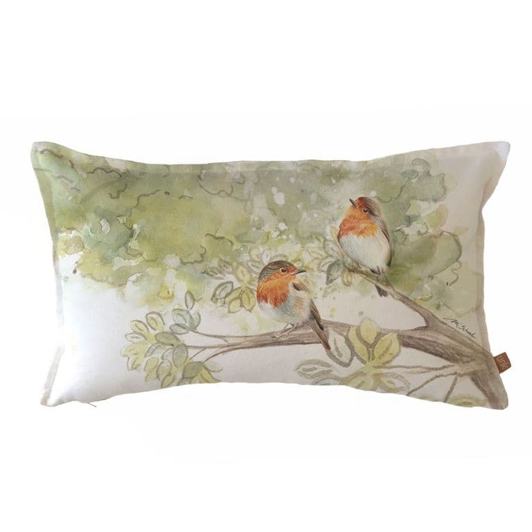 FUNDA COJIN ALGODON PAJARITOS BAMBI 50X30