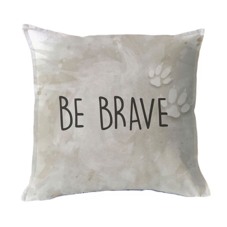 FUNDA COJIN ALGODON BE BRAVE 45X45