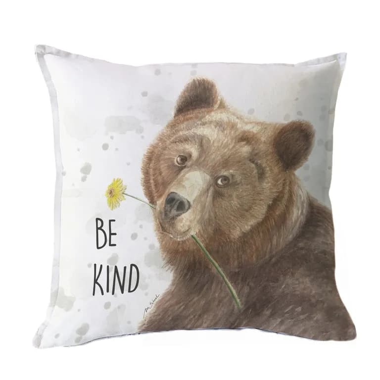 FUNDA COJIN ALGODON OSO AMABLE 45X45