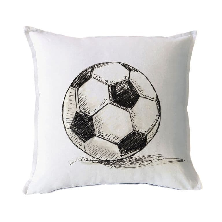 FUNDA COJIN ALGODON PELOTA FUTBOL 45X45