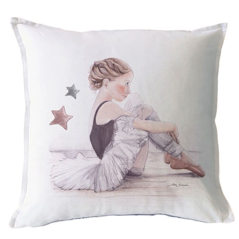 FUNDA COJIN ALGODON BAILARINA 45X45