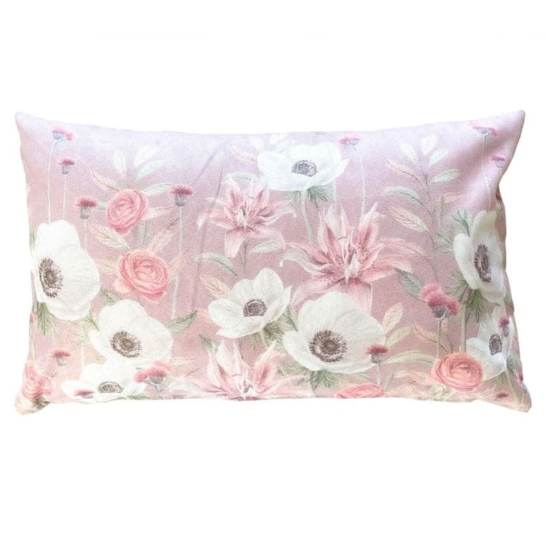 FUNDA COJIN GAMUZA ANEMONE BLANCA 50X30