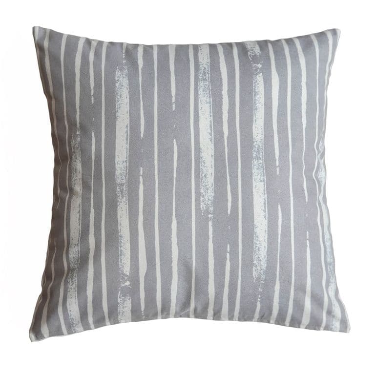 FUNDA COJIN GAMUZA LINEAL GRIS 45X45