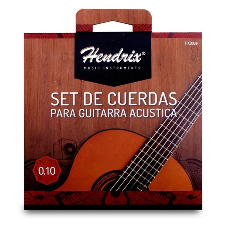 Set de Cuerdas Para Guitarra Acustica Hendrix.