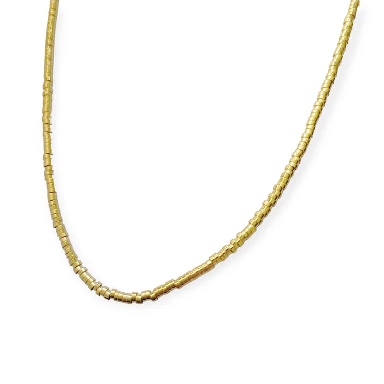 Collar Mostacillas Enchapado Oro 18K 50CM Dorado TALLA UNICA