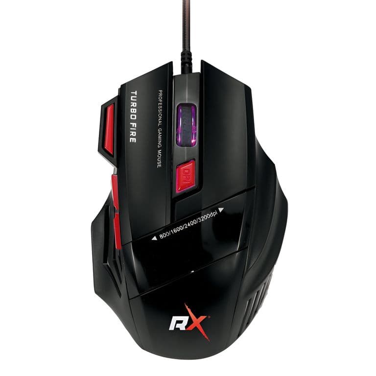 Mouse Gamer 7 Botones 3200 DPI + Turbo Fire Rx0006