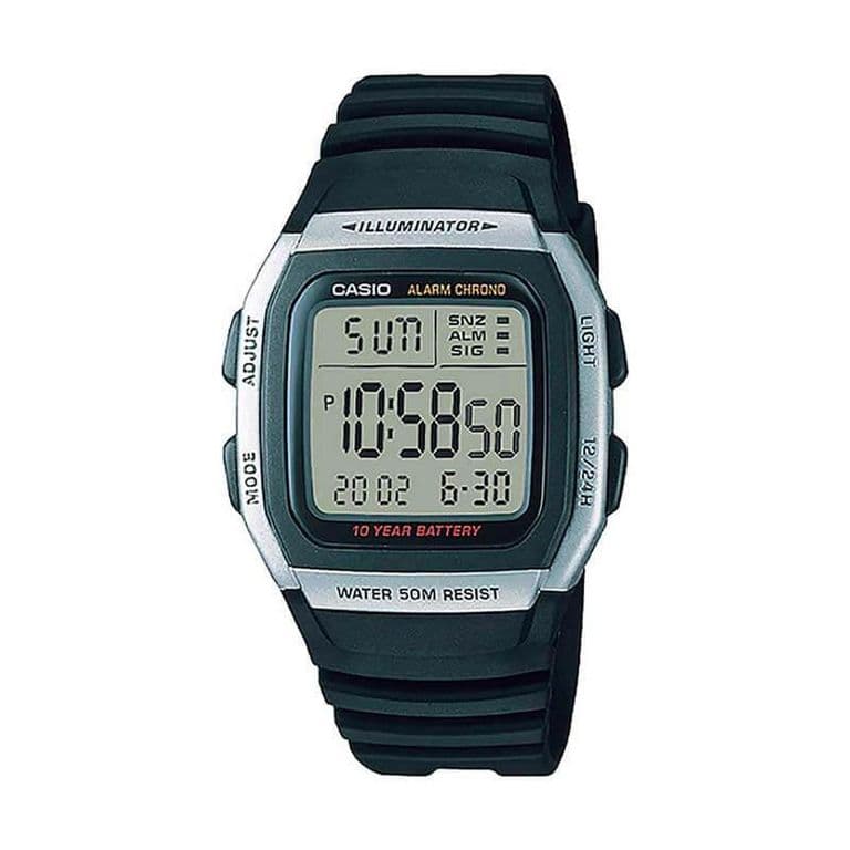 Reloj Digital Hombre W-96H-1AV Plateado TALLA UNICA