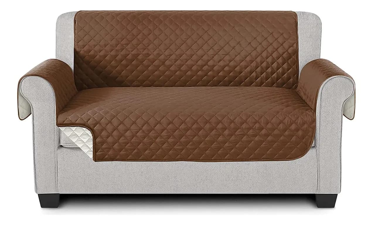 Funda Cobertor Protector Sofa Sillon 3 Cuerpos Cafe