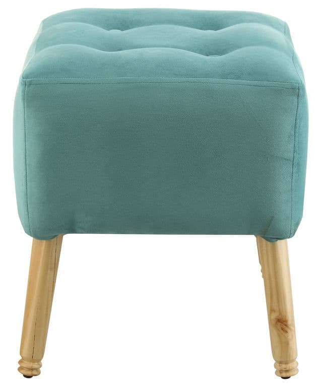 Pouf Alemania Turquesa Diseno felpa 42x42x43 cm Maxima Design