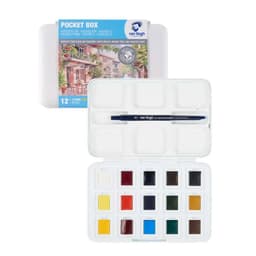 Set 12 Acuarelas en Pastillas +3 Colores