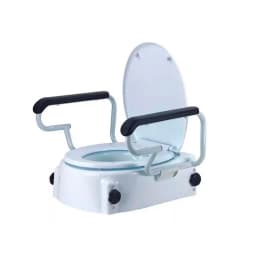 Alza Bano Con Apoyabrazos Y Tapa Asiento Wc Fijacion Externa
