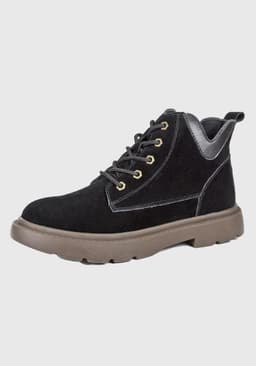 Botin Cuero Aledis Negro Negro 36