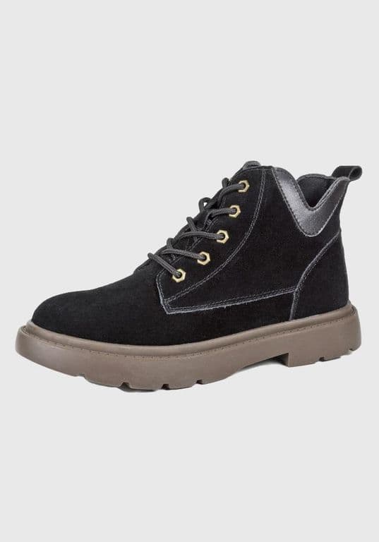 Botin Cuero Aledis Negro Negro 36