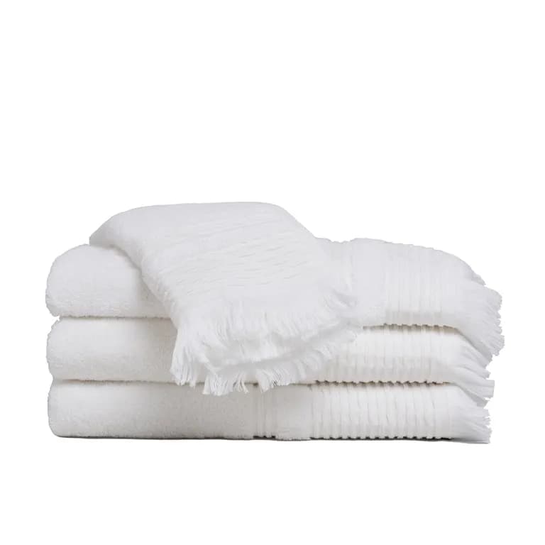 Set de toallas Premium 100% algodon turco 620gr. Color Blanco