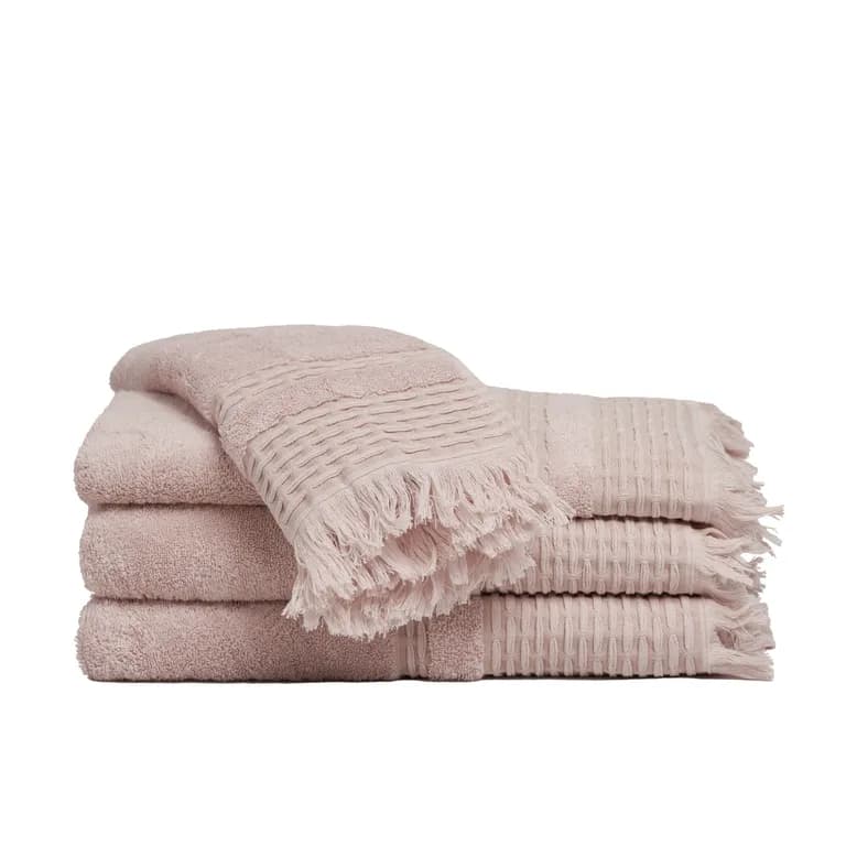 Set de toallas Premium 100% algodon turco 620gr. Color Rosa