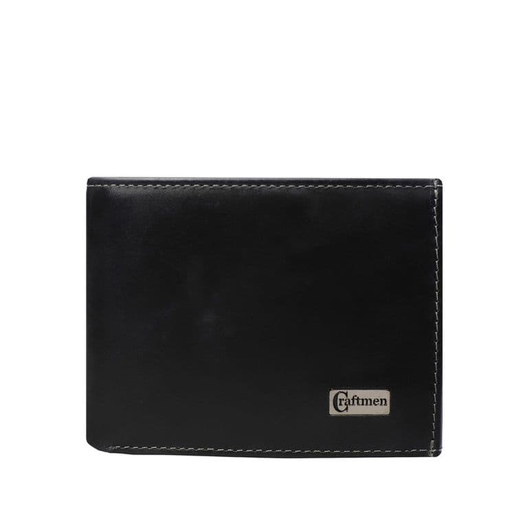 Billetera hombre 100% cuero natural negro Negro ...