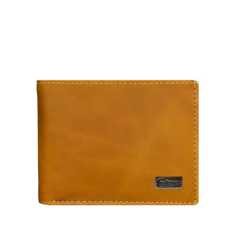Billetera hombre 100% cuero natural cafe Cafe Claro TALLA UNICA