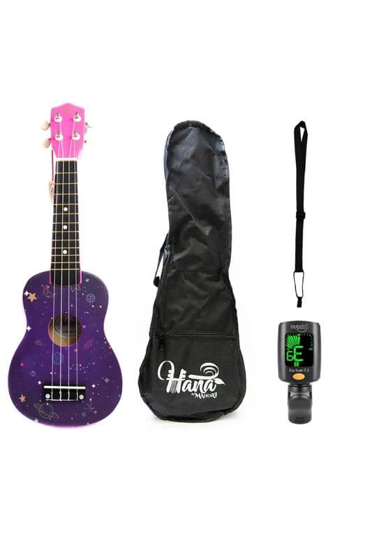 Pack Ukelele Soprano Galax+Funda+Afinador+Strap Allegro