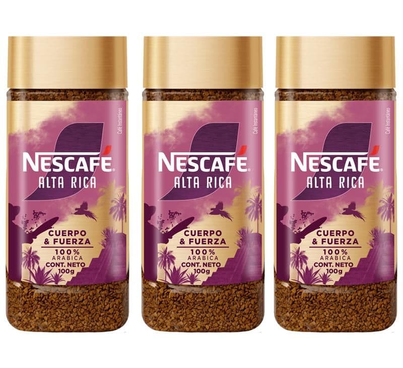 Cafe Nescafe Fina Seleccion Alta Rica Frasco 100g Pack X3