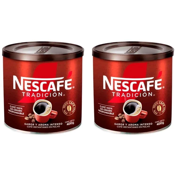Cafe Nescafe Tradicion Tarro 400g Pack X2