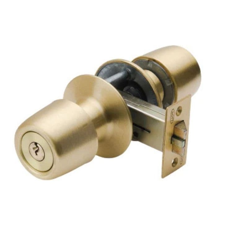 Cerradura Tubular Pomo Urbano Acceso Bronce