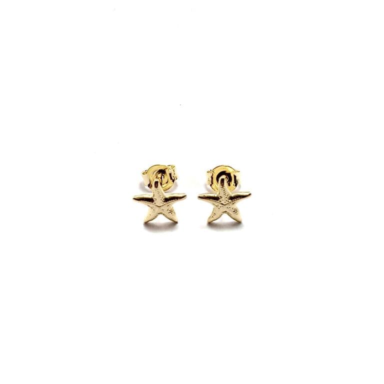 Aros Estrella De Mar Enchapado Oro 18K Dorado TALLA UNICA