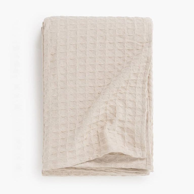 Cubrecama Panal 240x260 Crudo (cama 2 plazas o Queen) Beige 2 PLAZAS