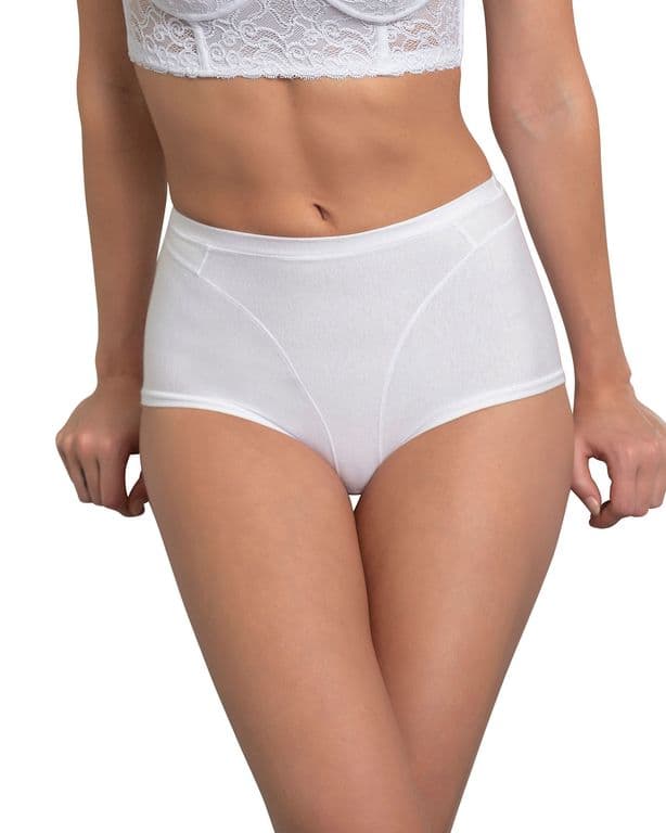 Calzon Clasico de Tiro Alto con Control de Abdomen 01214 Blanco M