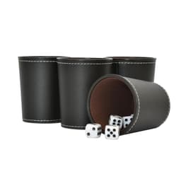Juego De 4 Cachos Eco Cuero Negro