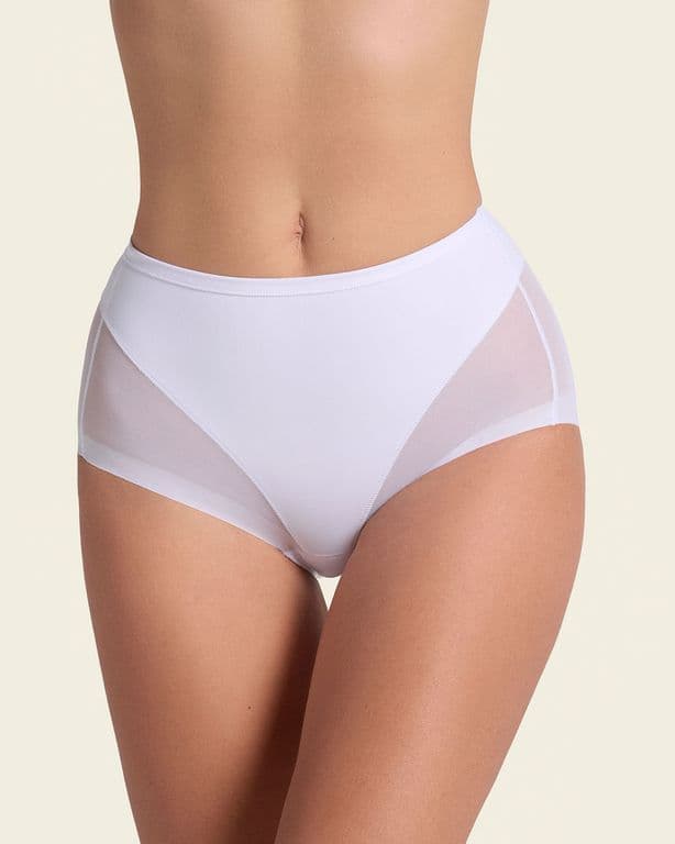 Calzon Clasico Invisible con Transparencia en Gluteos 012657 Blanco XL