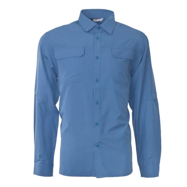 Camisa Outdoor Insitucional Hombre Azul 2XL