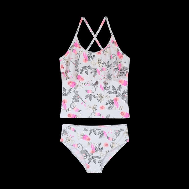 Traje de Bano Nina Tankini UV30+ Blanco Blanco 6