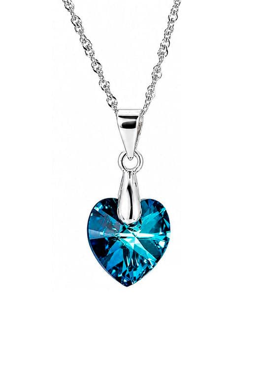 Collar Romance Plata 925 creado con cristales de Swarovski Bermuda Blue