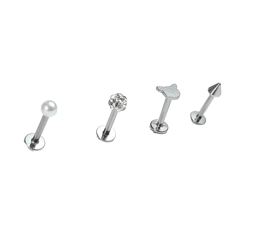 Conjunto Set Piercing Modelo Kitty kpop Nostril Labret Perla Pack Multicolor ...