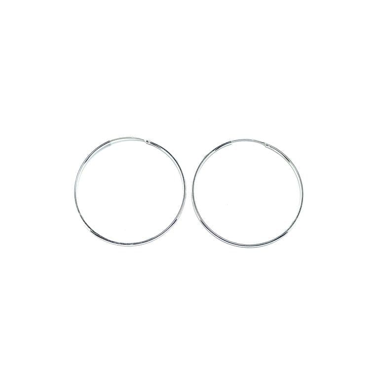 Aros Argolla 45mm Plata Fina 925 Plateado TALLA UNICA