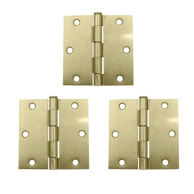 Pack 3 Bisagras Fierro Con Rodamiento 3,53,52,2mm - Bronce