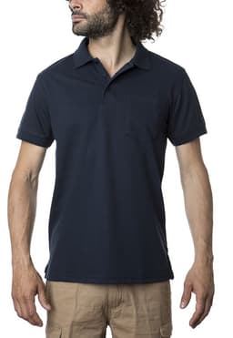 Polera Pique Lisa Azul XL