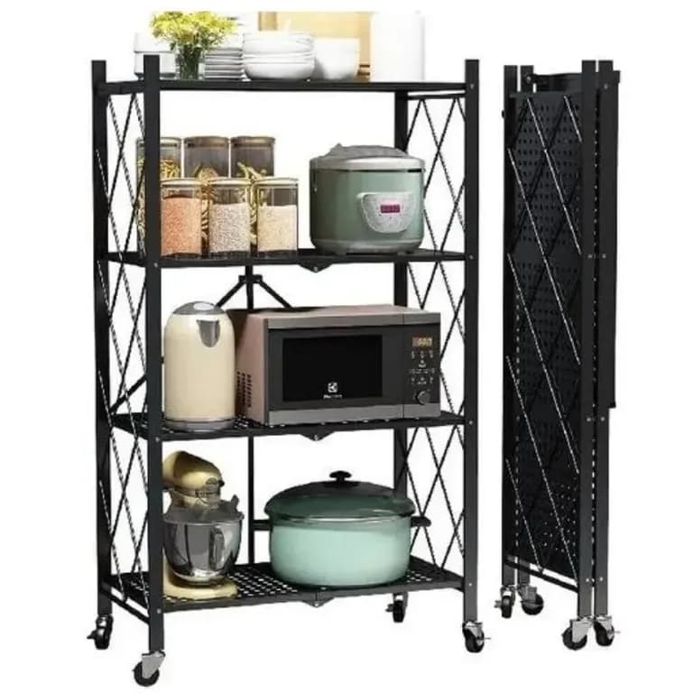 Estante Organizador Plegable Metalico Multiuso 4 Niveles