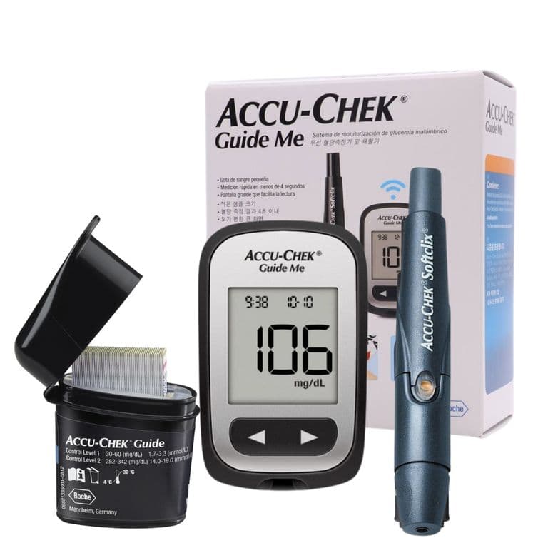 Pack Glucometro - Accu-Chek Guide Me 50 tiras + 50 lancetas