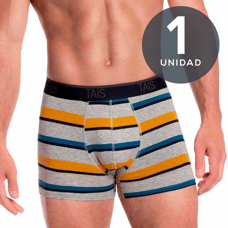 Boxer Elastico a la Vista Gris Melange Gris S