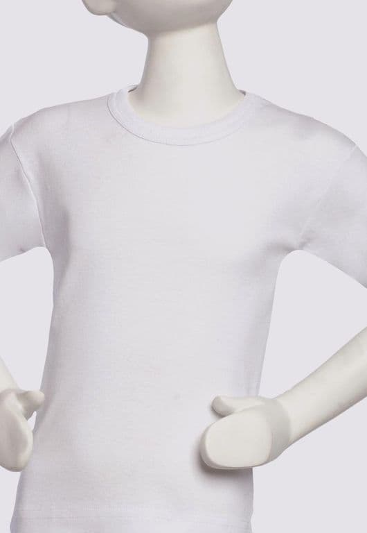 Camiseta Cuello Polo Manga Corta Blanco Blanco 4