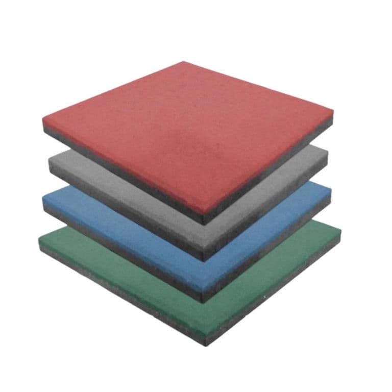 Pastelon de caucho 50cmx50cmx20 mm terracota