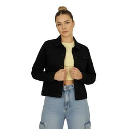 Chaqueta Mezclilla Clasic Woman Mujer Negro M