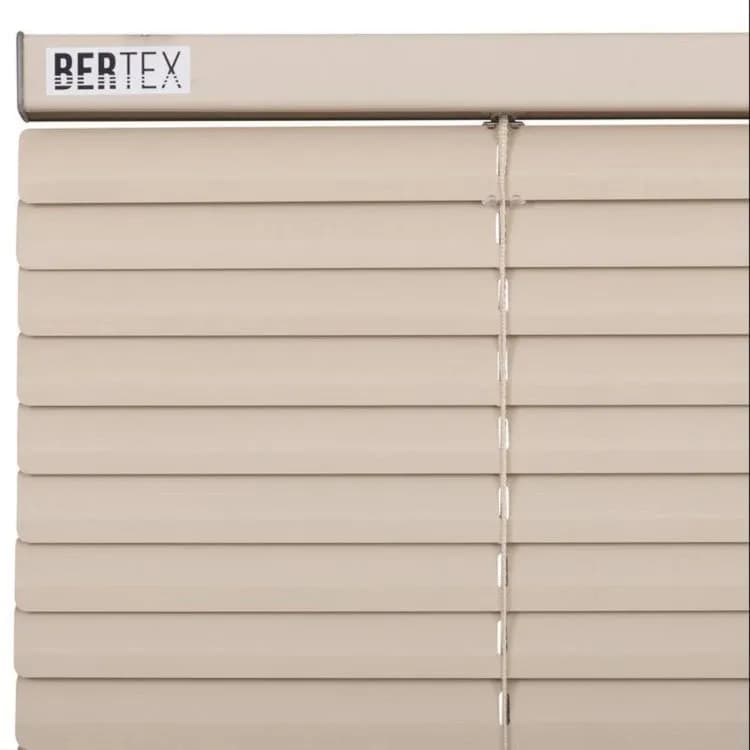 Persiana de aluminio Beige 125cm ancho x140cm alto Laminas 25mm
