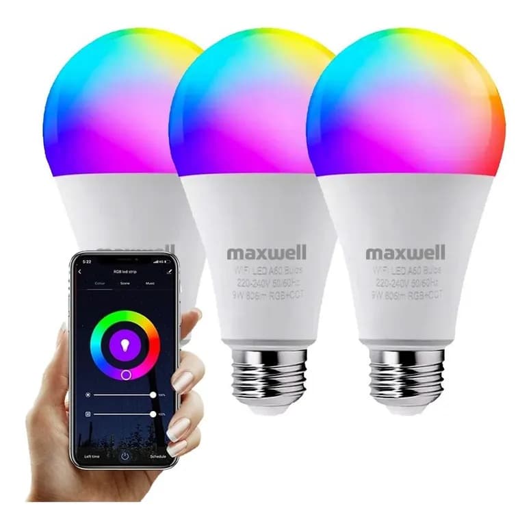 Ampolletas Inteligentes Set X3 E27 Wifi Tuya Rgb 9w