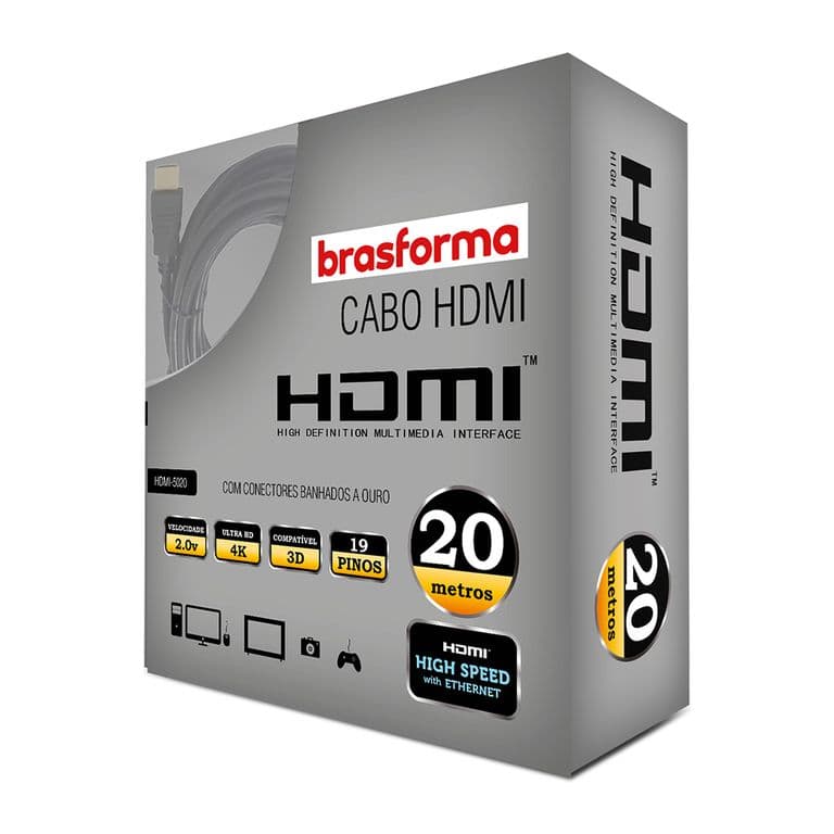 Cable HDMI 20mts 20V 4K - 3D Ready ARC - HDR - HDMI5020